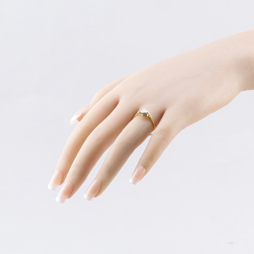Pre-Owned 18ct Yellow Gold 0.25ct Brilliant Cut Diamond Round Solitaire Ring 41482260