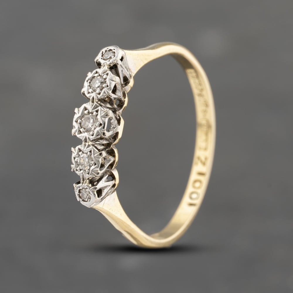 Click to view product details and reviews for Pre Owned Vintage 015ct Brilliant Cut Diamond Half Eternity Ring 41482282.