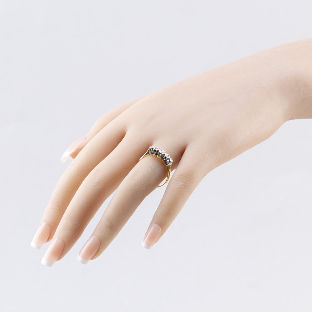 Pre-Owned Vintage 0.15ct Brilliant Cut Diamond Half Eternity Ring 41482282