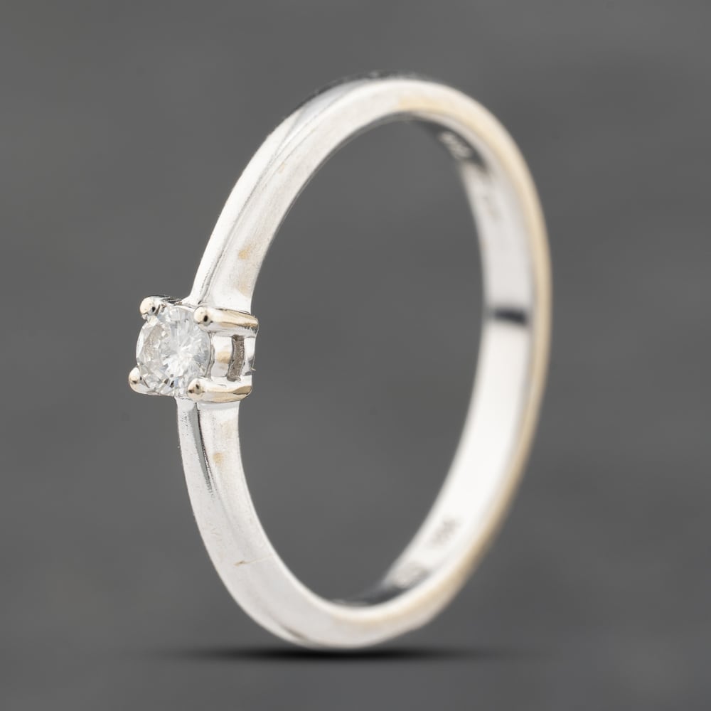 Click to view product details and reviews for Pre Owned 18ct White Gold 010ct Brilliant Cut Diamond Solitaire Ring 41482398.