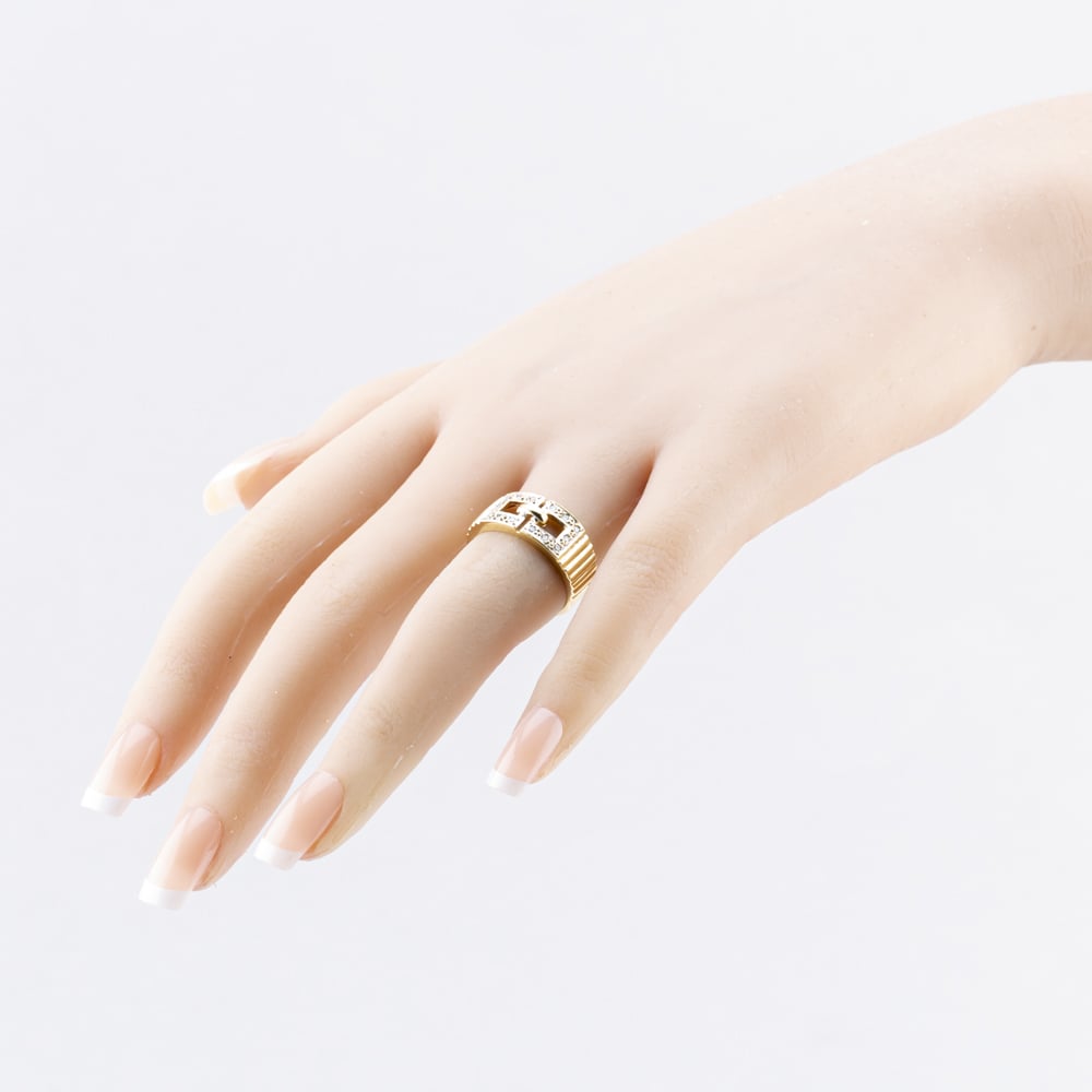 Pre-Owned 9ct Yellow Gold Diamond Dress Ring 41482409