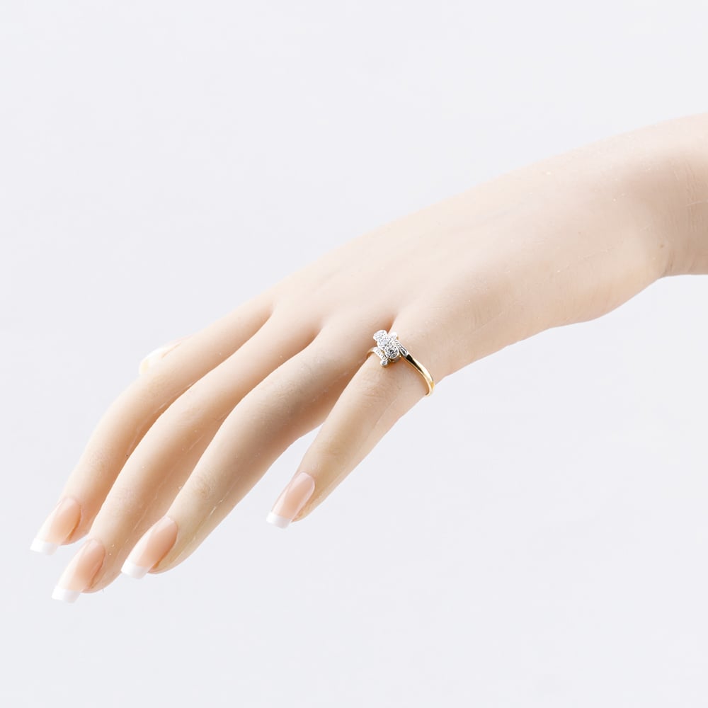 Pre-Owned Vintage Yellow Gold Three Stone Ring 41482412