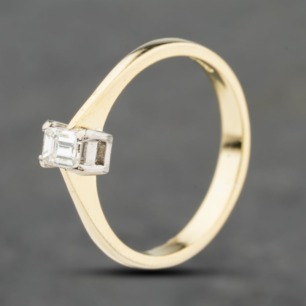 Click to view product details and reviews for Pre Owned 18ct Yellow Gold 025ct Baguette Cut Diamond Solitaire Ring 41482563.
