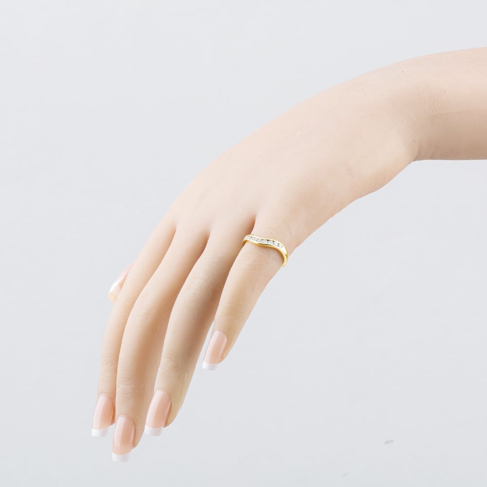 Pre-Owned 18ct Yellow Gold 0.25ct Brilliant Cut Diamond Wishbone Ring 41482707
