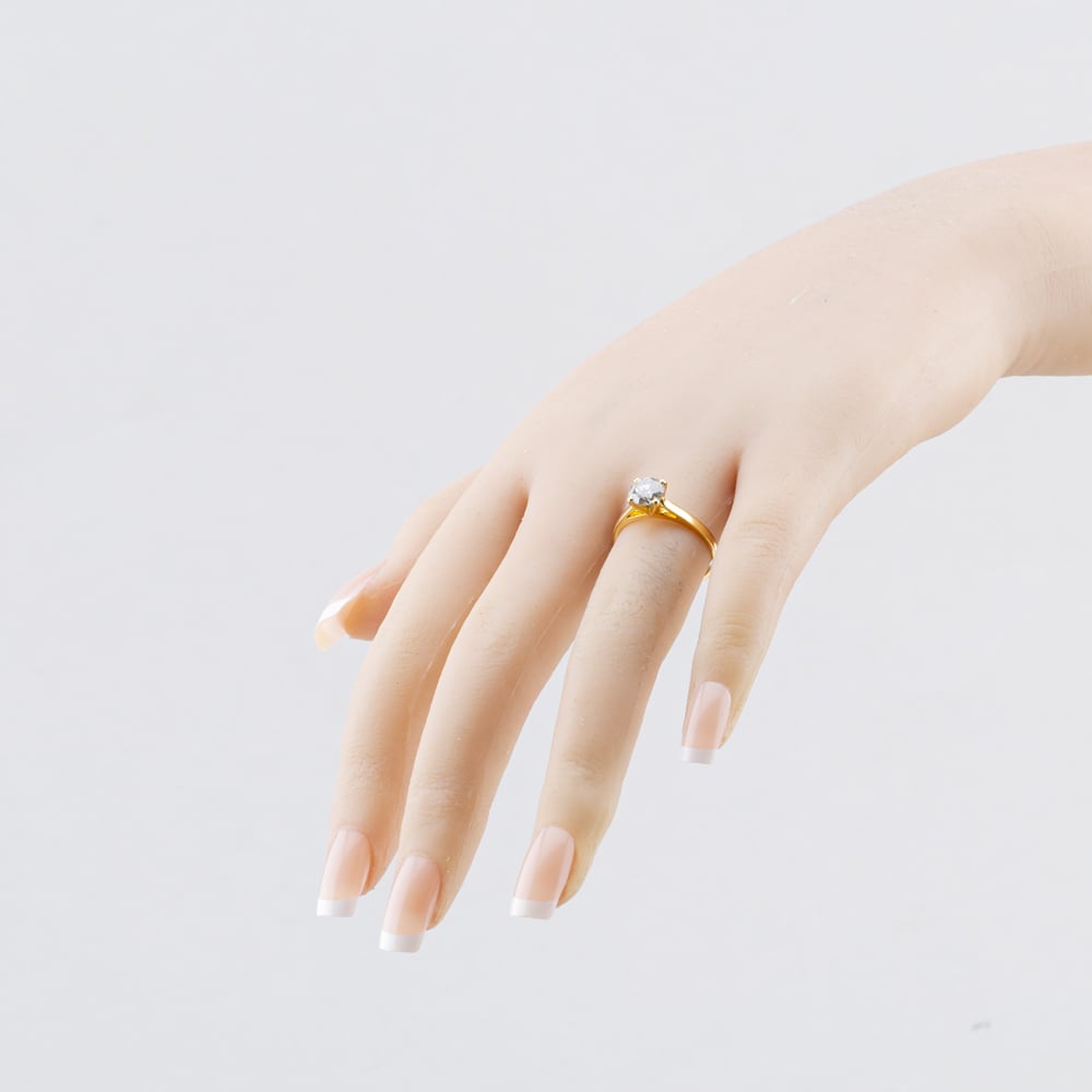 Pre-Owned 18ct Yellow Gold Certificated 1.08ct Diamond Solitaire Ring 41482734