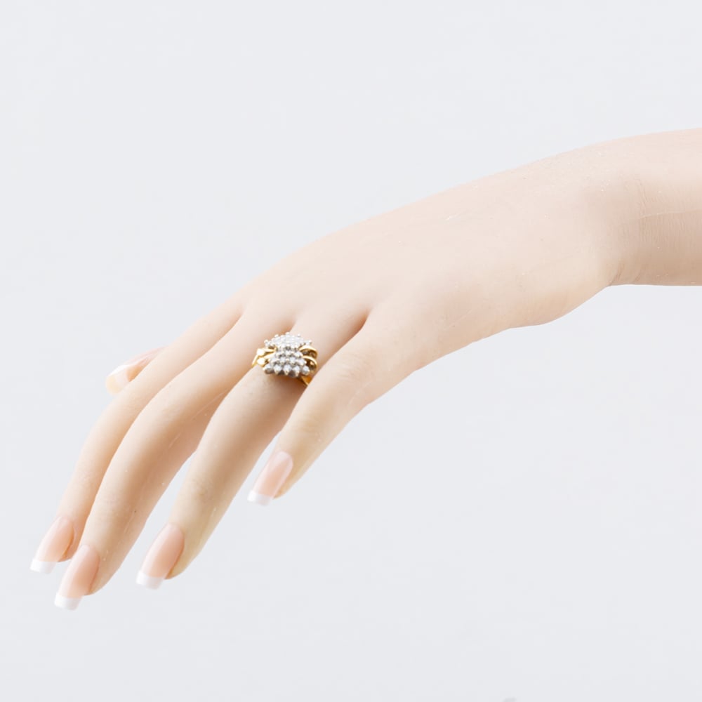 Pre-Owned 9ct Yellow Gold 0.78ct Diamond Multi Stone Fancy Ring 41482951