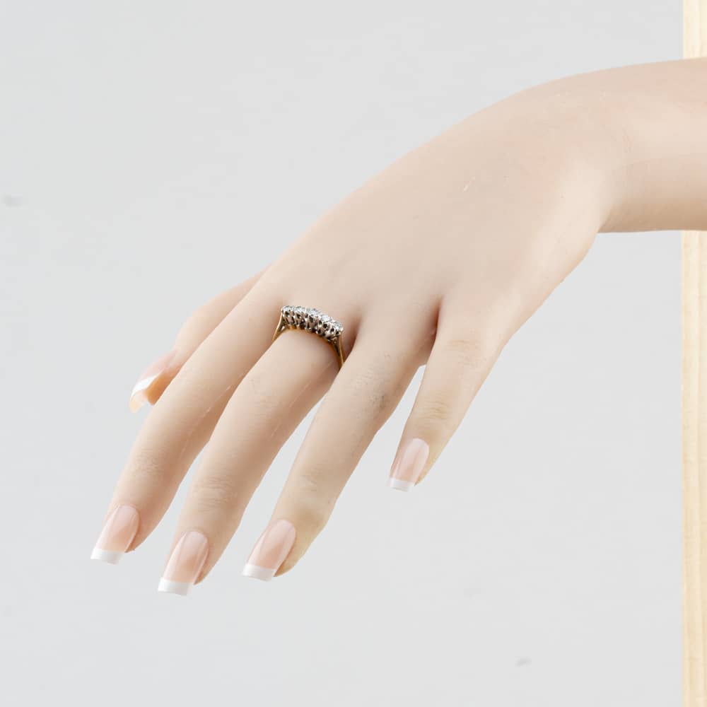 Pre-Owned 18ct Yellow Gold 0.50ct Brilliant Cut Diamond Five Stone Ring 41483008