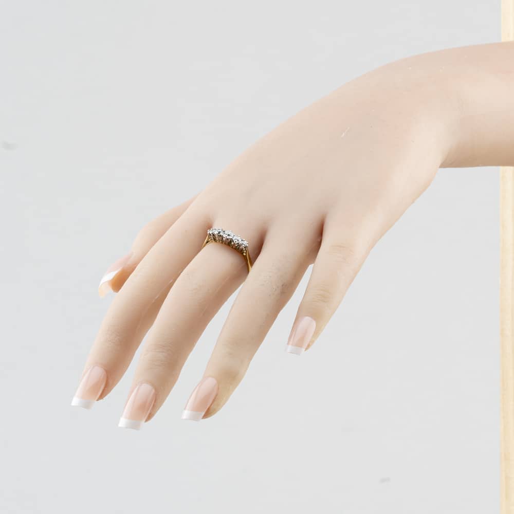 Pre-Owned Vintage Yellow Gold 0.61ct Diamond Five Stone Ring 41483012