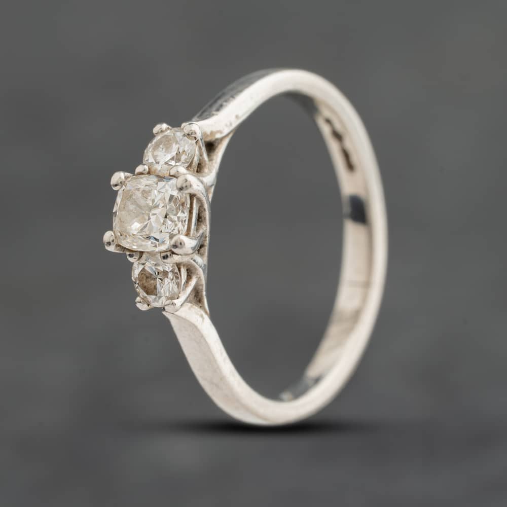 Pre-Owned Platinum Diamond Three Stone Ring 41483058