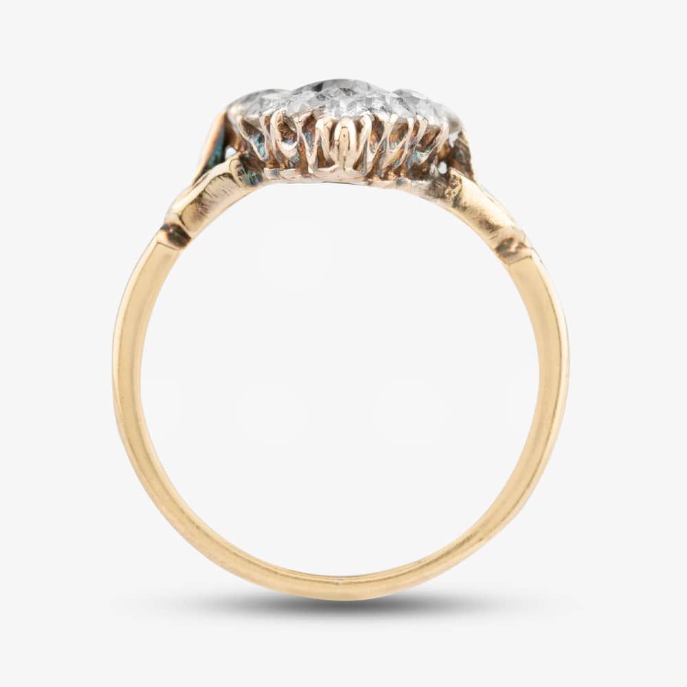 Pre-Owned Antique Yellow Gold Diamond Cluster Ring 41482589