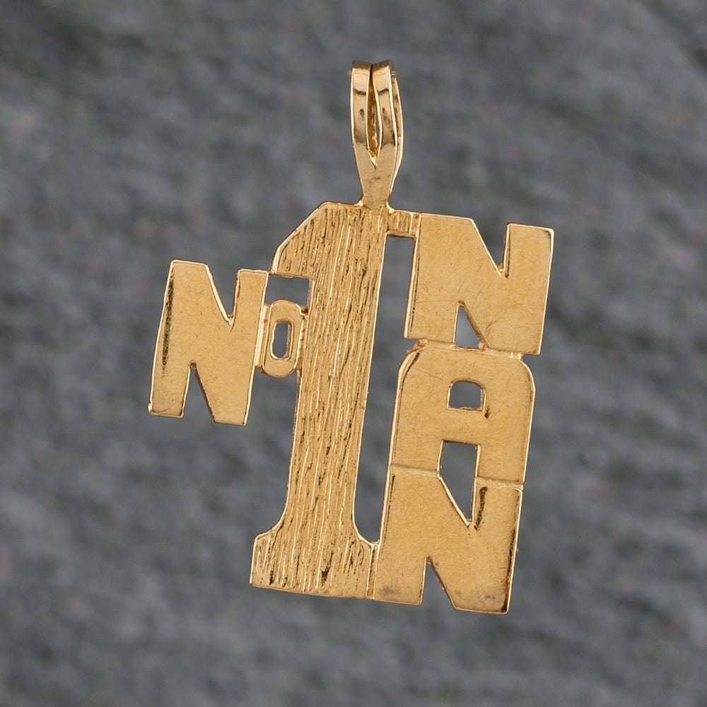 Product photograph of Pre-owned 9ct Yellow Gold Number 1 Nan Loose Pendant 4156021 from The Jewel Hut