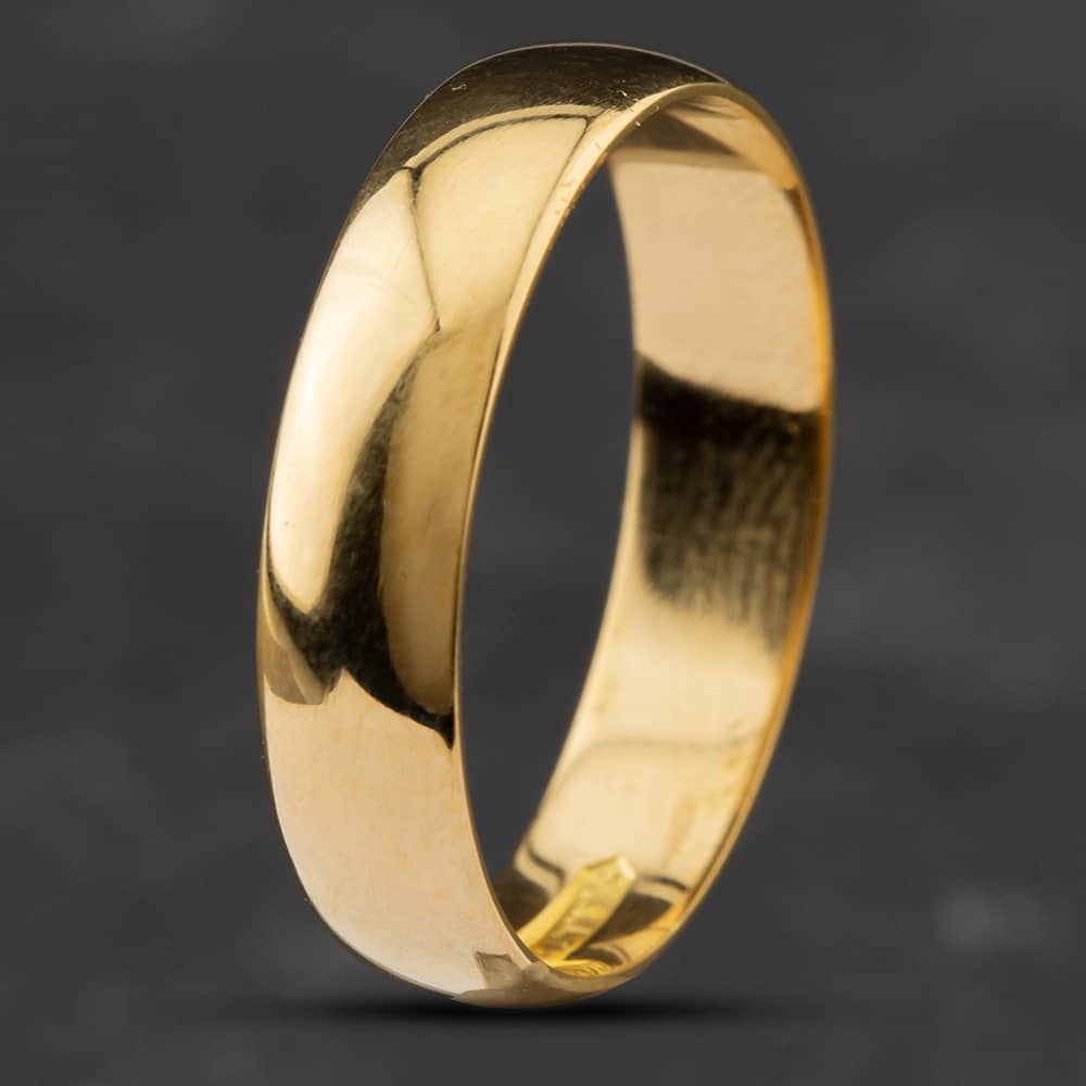 Pre-Owned 22ct Yellow Gold D Shape 5mm Plain Wedding Ring 4187118