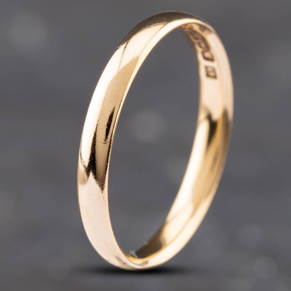 Pre-Owned Vintage 9ct Yellow Gold 3mm Plain Wedding Ring 41871270