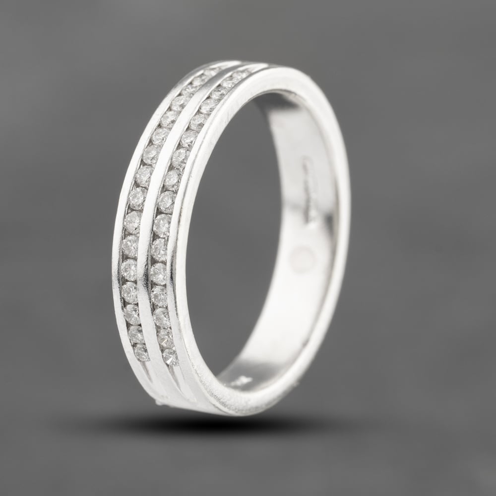 Click to view product details and reviews for Pre Owned 9ct White Gold 032ct Brilliant Cut Diamond 2 Row 39mm Wedding Ring 41871414. Click to view product details and reviews for Pre Owned 9ct White Gold 032ct Brilliant Cut Diamond 2 Row 39mm Wedding Ring 41871414.