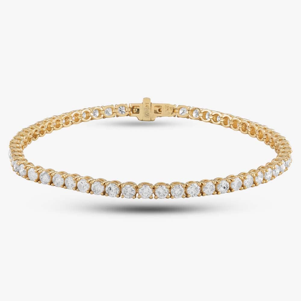 Pre-Owned 14ct Yellow Gold 6.21ct Brilliant Cut Diamond Tennis Bracelet 43070118 Pre-Owned 14ct Yellow Gold 6.21ct Brilliant Cut Diamond Tennis Bracelet 43070118