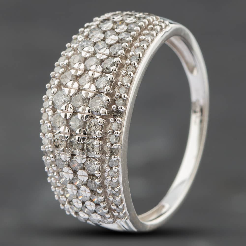Click to view product details and reviews for Pre Owned 9ct White Gold 100ct Brilliant Cut Diamond Five Row Dress Ring 43091010. Click to view product details and reviews for Pre Owned 9ct White Gold 100ct Brilliant Cut Diamond Five Row Dress Ring 43091010.