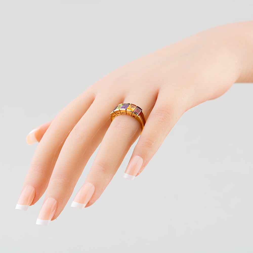 Pre-Owned 14ct Yellow Gold Multi Stone Dress Ring 43091024
