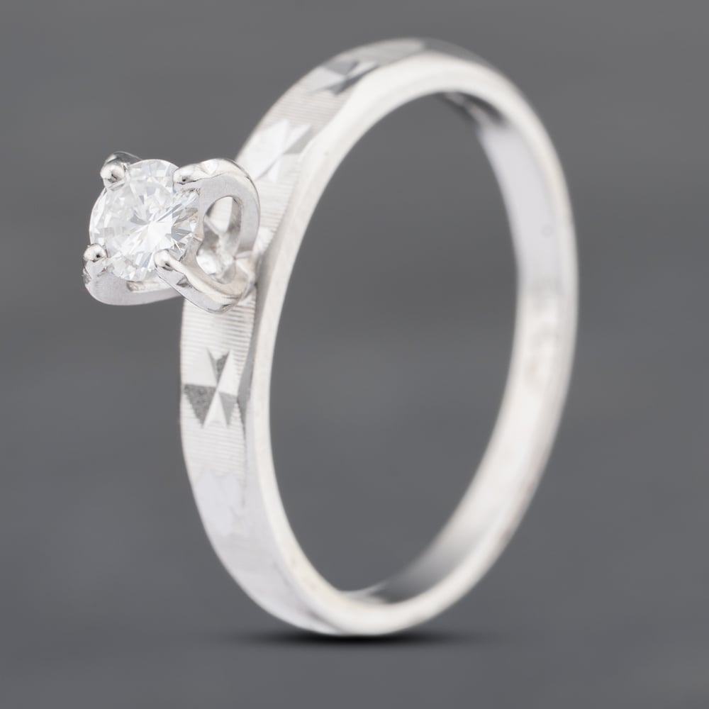 Click to view product details and reviews for Pre Owned 9ct White Gold 022ct Brilliant Cut Diamond Textured Shoulders Solitaire Ring 43121108. Click to view product details and reviews for Pre Owned 9ct White Gold 022ct Brilliant Cut Diamond Textured Shoulders Solitaire Ring 43121108.