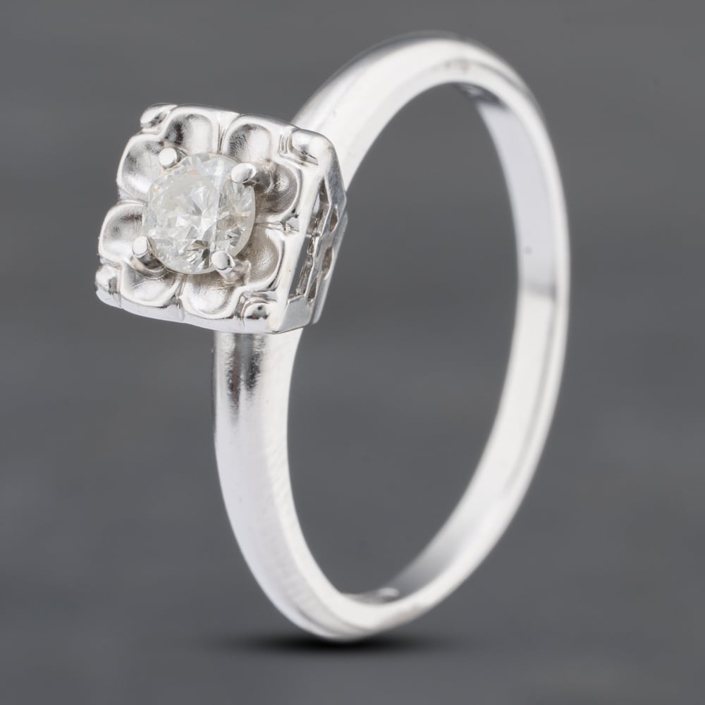 Click to view product details and reviews for Pre Owned 9ct White Gold 027ct Brilliant Cut Diamond Solitaire Ring 43121118.