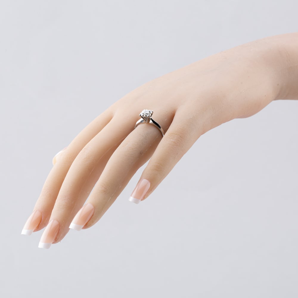 Pre-Owned 14ct White Gold 0.16ct Brilliant Cut Diamond Solitaire Ring 43121127