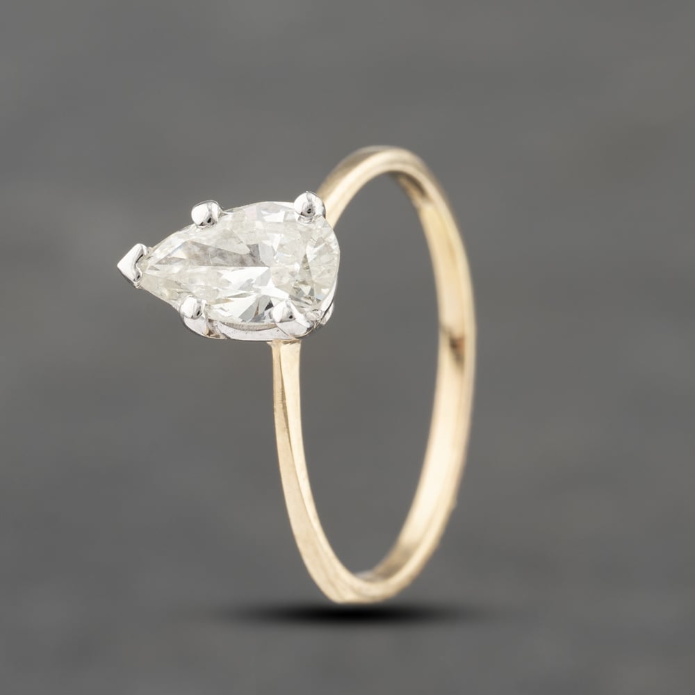 Click to view product details and reviews for Pre Owned 14ct Yellow Gold 070ct Pear Cut Diamond Solitaire Ring 43121227.