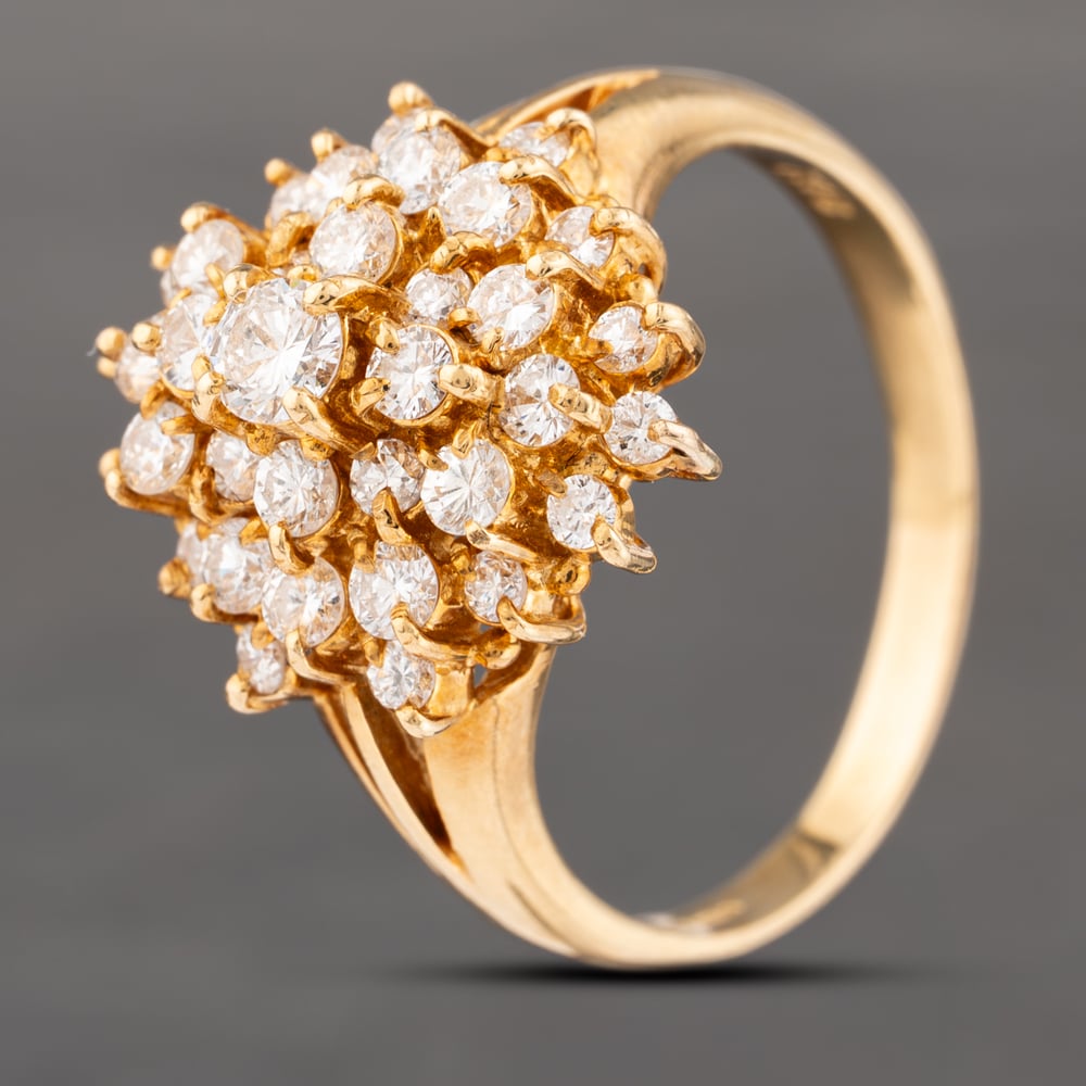 Click to view product details and reviews for Pre Owned 18ct Yellow Gold 101ct Brilliant Cut Diamond Multi Cluster Ring 43121240. Click to view product details and reviews for Pre Owned 18ct Yellow Gold 101ct Brilliant Cut Diamond Multi Cluster Ring 43121240.