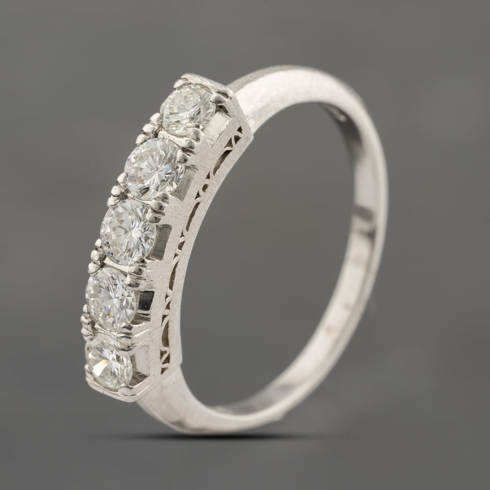 Click to view product details and reviews for Pre Owned Platinum 061ct Brilliant Cut Diamond Five Stone Ring 43121279.