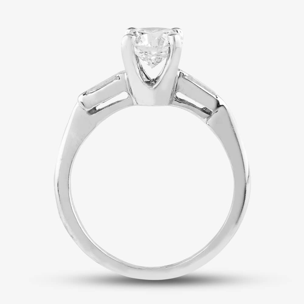 Pre-Owned 14ct White Gold 0.90ct Brilliant Cut Diamond Solitaire Ring 4312155222