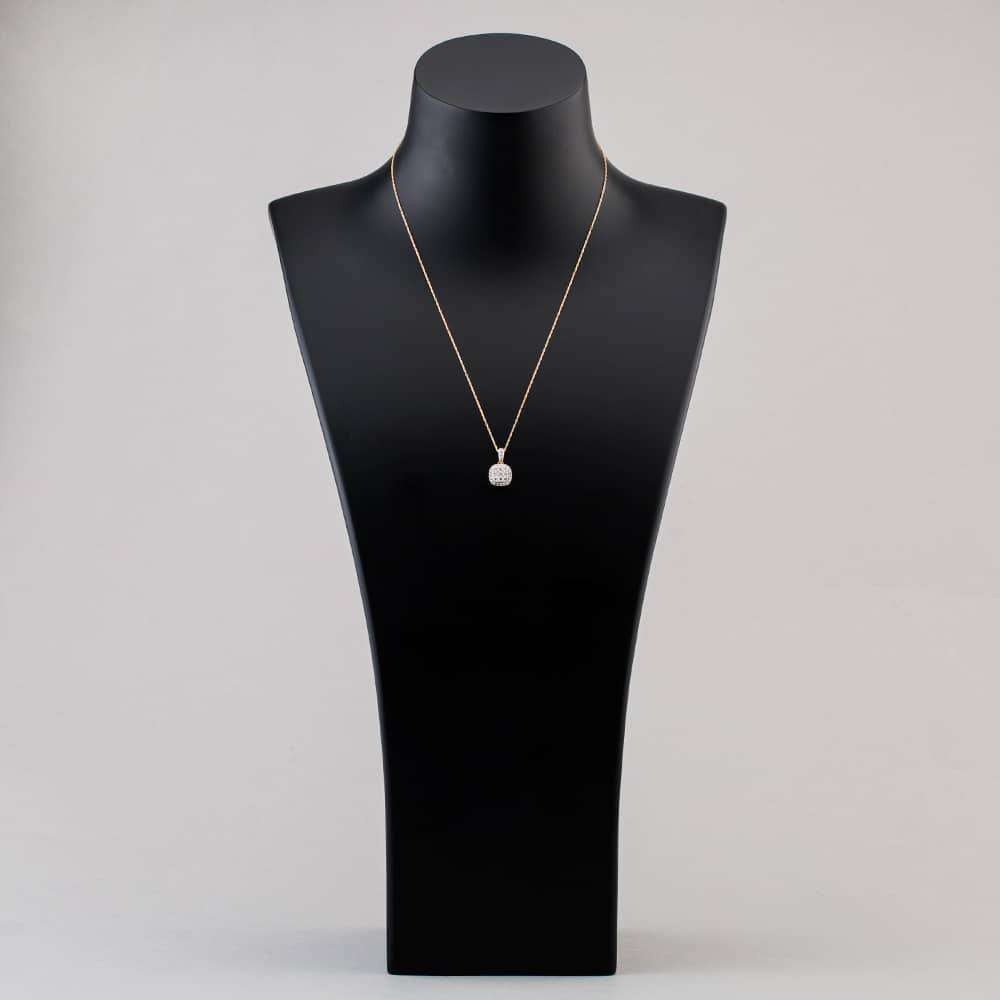 Pre-Owned 14ct Yellow Gold 0.50ct Brilliant Cut Diamond Pendant & 18 Inch Prince Of Wales Chain 4314109