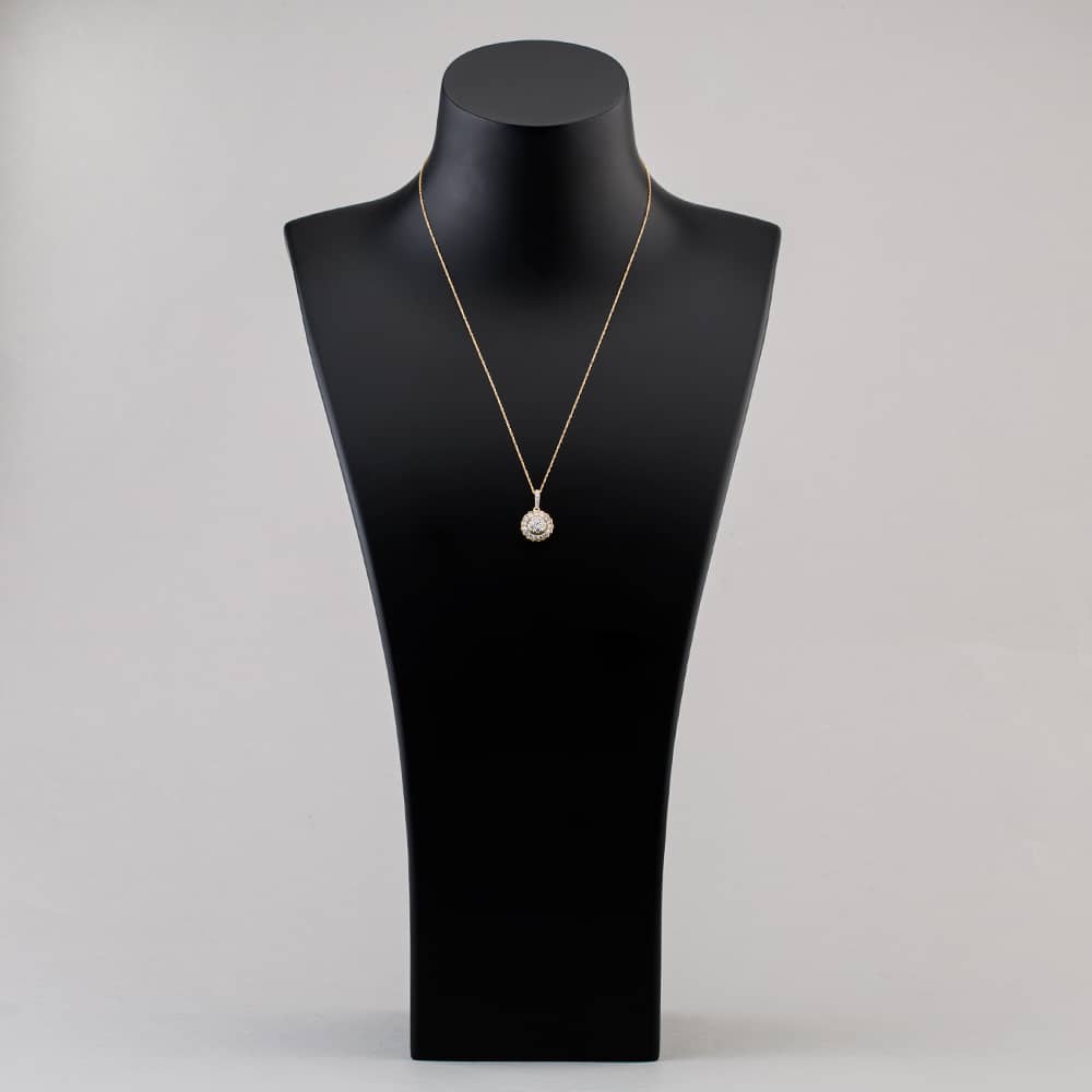 Pre-Owned 14ct Yellow Gold 0.75ct Brilliant Cut Diamond Pendant & 18 Inch Prince Of Wales Chain 4314111