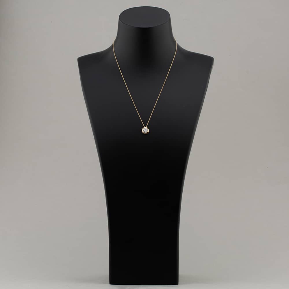 Pre-Owned 9ct Two Colour Gold 0.25ct Brilliant Cut Diamond Cluster Pendant & 18 Inch Prince Of Wales Chain 43141161