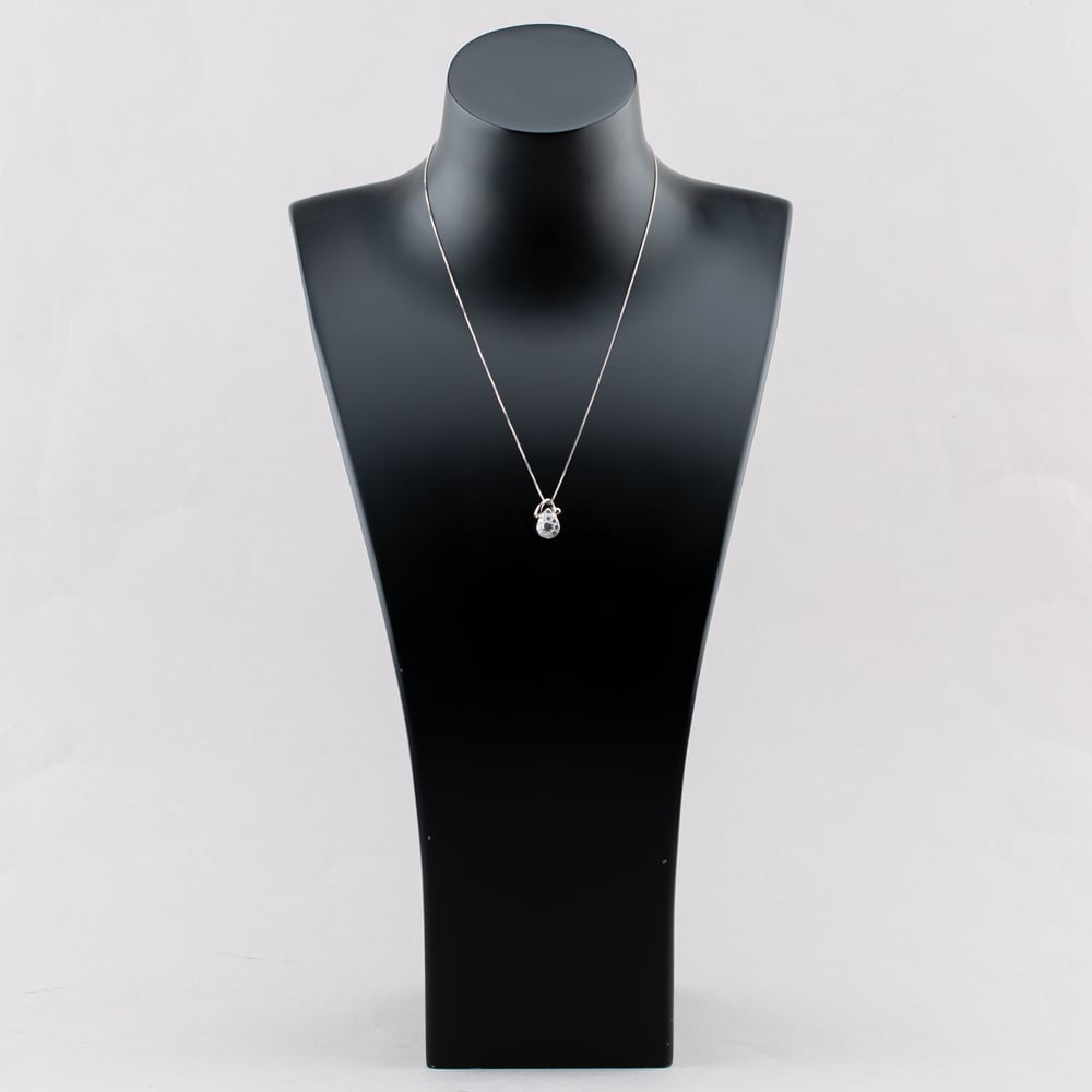 Pre-Owned Platinum 1.04ct Diamond Tear Drop Pendant & 16-18 Inch Box Chain 43141223