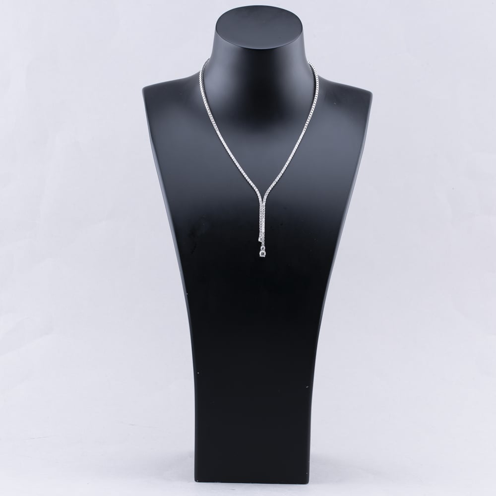 Pre-Owned 14ct White Gold 4.74ct Brilliant Cut Diamond Dropper 17 Inch Necklace 43141231