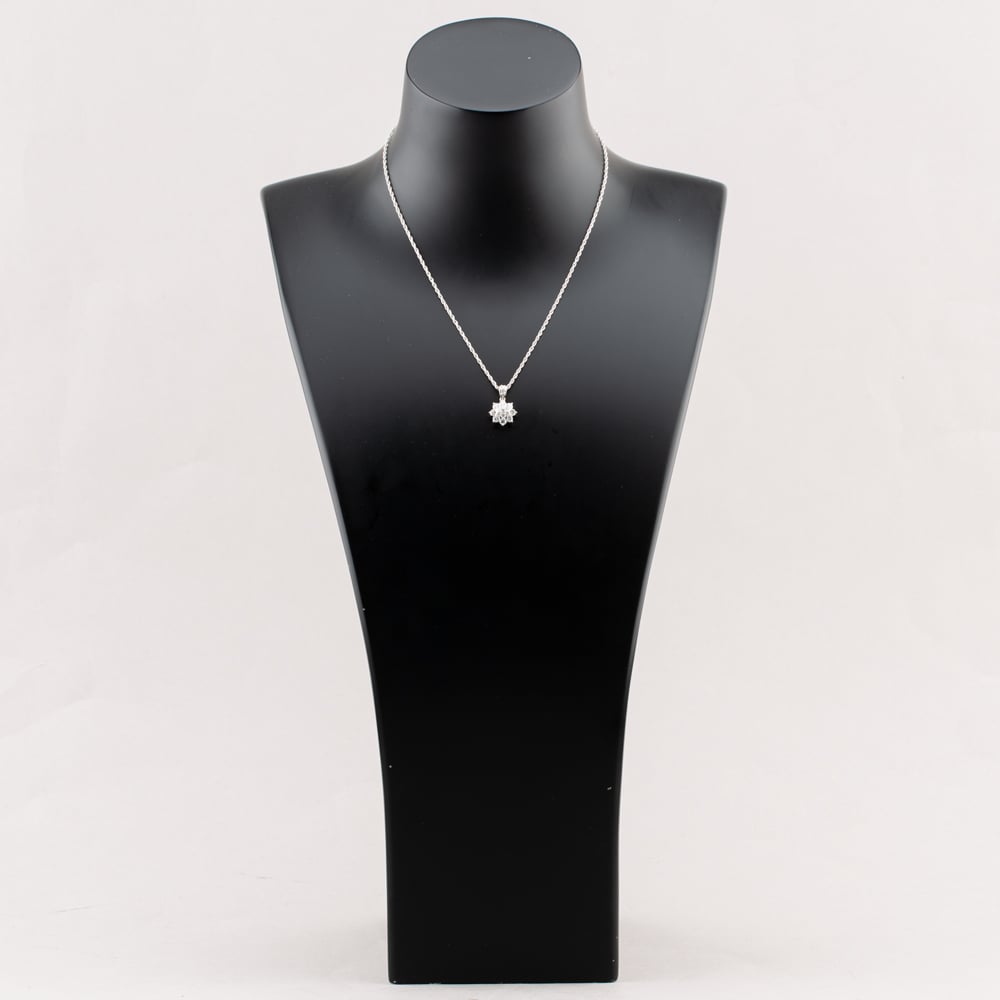 Pre-Owned Platinum 1.00ct Brilliant Cut Diamond Round Pendant & 16 Inch Prince Of Wales Chain 43141250
