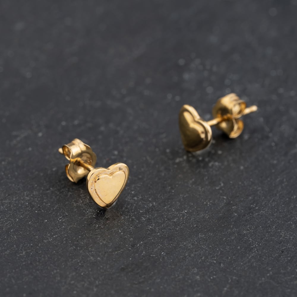 Pre-Owned Yellow Gold Heart Pendant & Earrings Jewellery Set 43141321