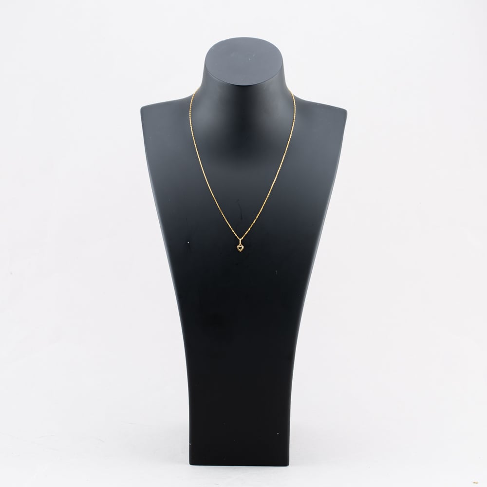 Pre-Owned Yellow Gold Heart Pendant & Earrings Jewellery Set 43141321