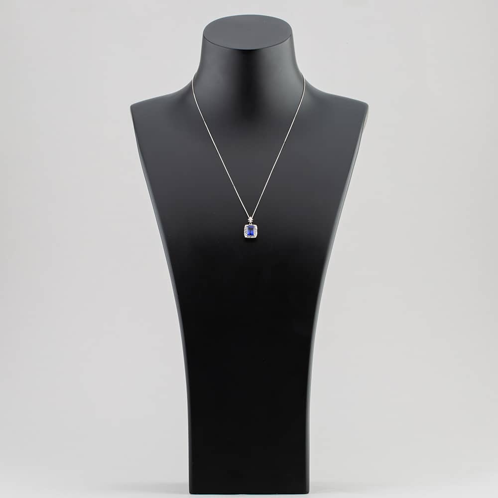 Pre-Owned Platinum 2.54ct Tanzanite & 0.47ct Diamond Pendant & 18 Inch Box Chain 4314186