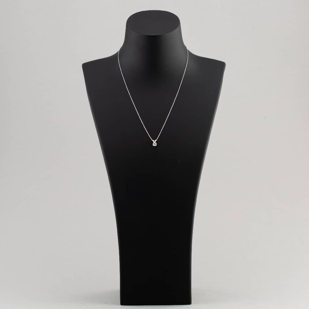 Pre-Owned White Gold 0.50ct Brilliant Cut Diamond Pendant & 18 Inch Trace Chain 4314211