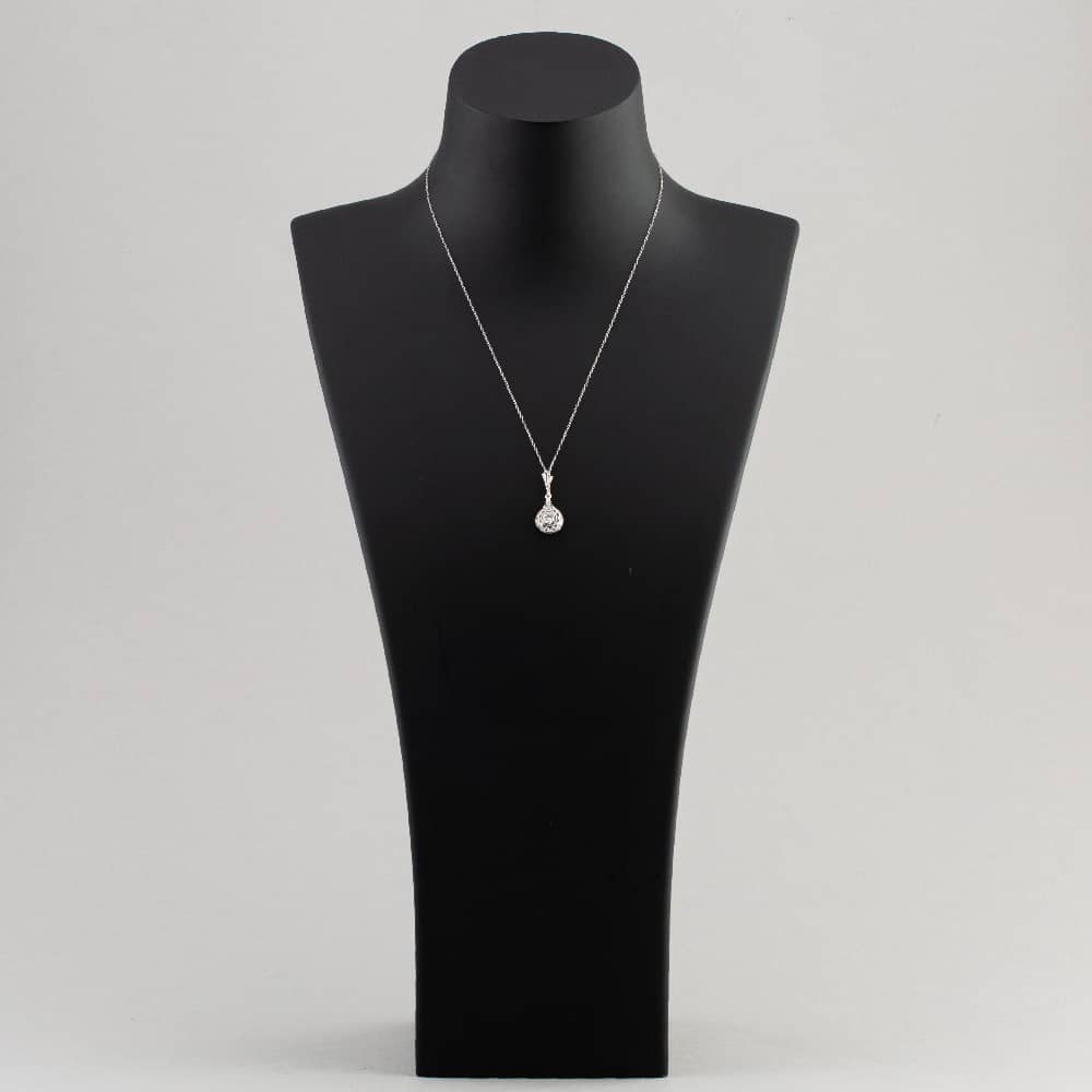 Pre-Owned Platinum 0.45ct Brilliant Cut Diamond Pendant & 18 Inch Trace Chain 4314229