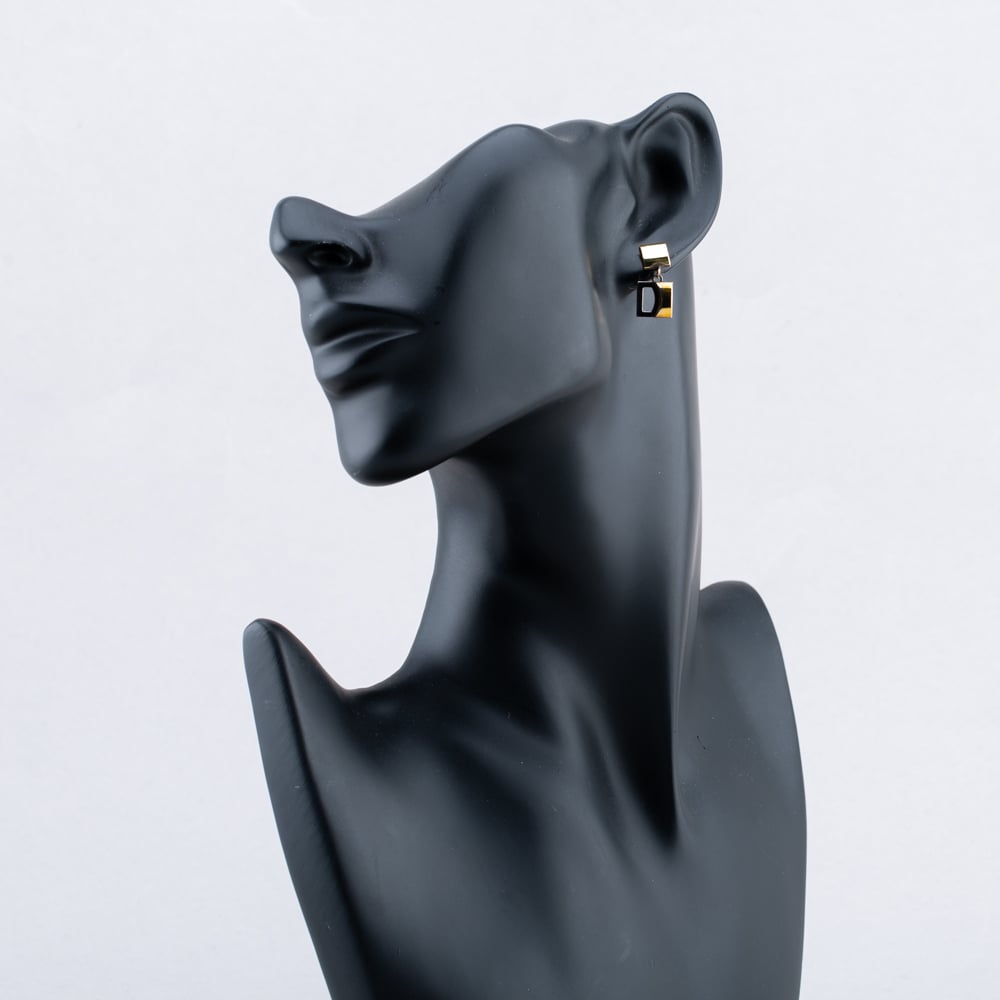 Pre-Owned Two Colour Gold 19mm Dropper Earrings 43171431