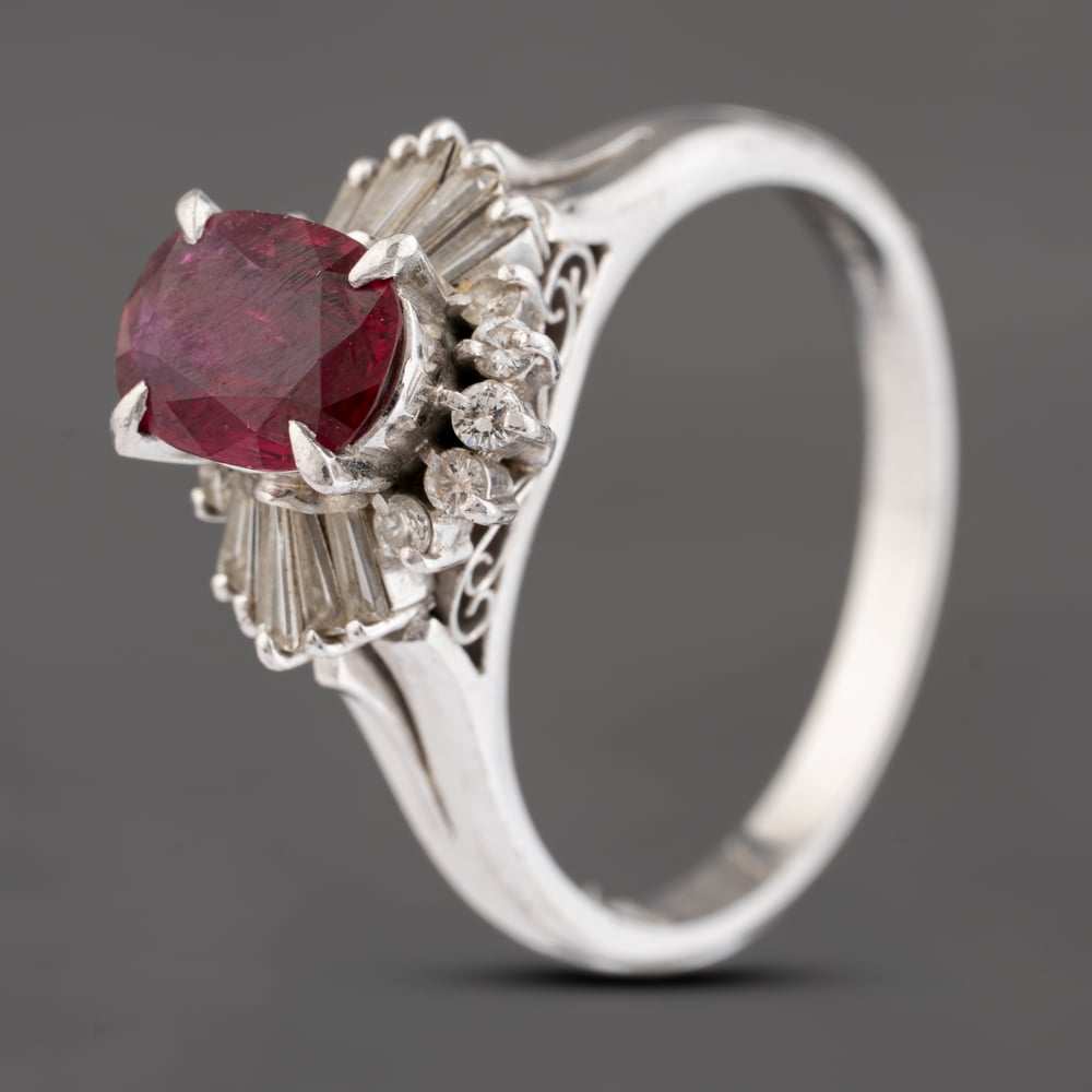 Click to view product details and reviews for Pre Owned Platinum 098ct Ruby And 030ct Diamond Oval Cluster Ring 43351048. Click to view product details and reviews for Pre Owned Platinum 098ct Ruby And 030ct Diamond Oval Cluster Ring 43351048.