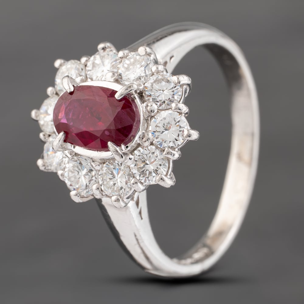 Click to view product details and reviews for Pre Owned Platinum 094ct Ruby And 098ct Brilliant Cut Diamond Oval Cluster Ring 43351052. Click to view product details and reviews for Pre Owned Platinum 094ct Ruby And 098ct Brilliant Cut Diamond Oval Cluster Ring 43351052.