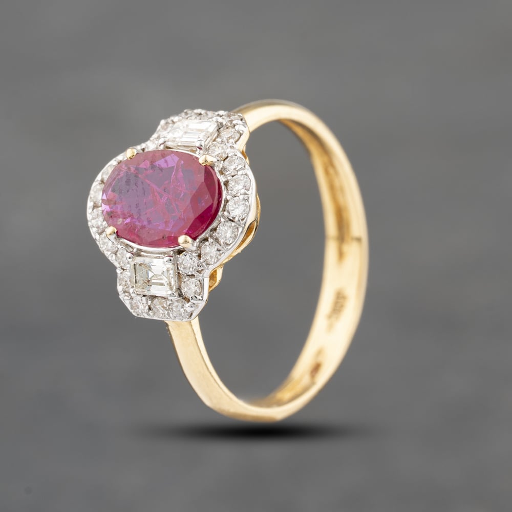 Click to view product details and reviews for Pre Owned 18ct Yellow Gold Ruby And 048ct Diamond Oval Cluster Ring 43351059. Click to view product details and reviews for Pre Owned 18ct Yellow Gold Ruby And 048ct Diamond Oval Cluster Ring 43351059.