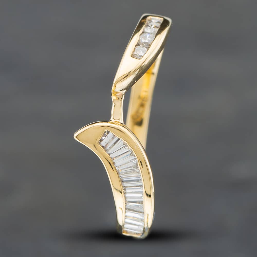 Pre-Owned 14ct Yellow Gold Oval Cut Pink Sapphire & 0.33ct Diamond Bridal Set Ring 43361033