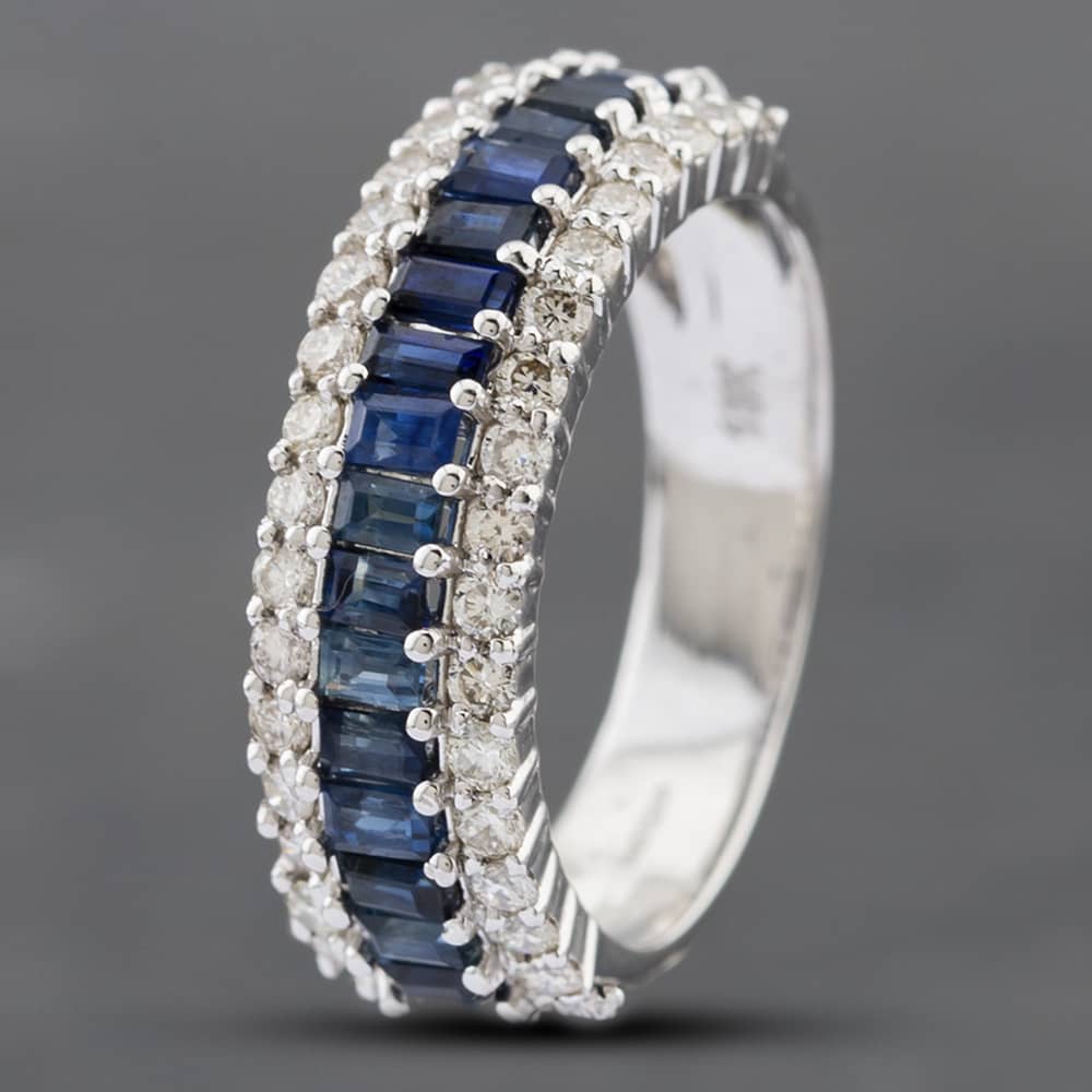 Click to view product details and reviews for Pre Owned 18ct White Gold Emerald Cut Sapphire And Brilliant Cut Diamond Three Row Ring 43361084. Click to view product details and reviews for Pre Owned 18ct White Gold Emerald Cut Sapphire And Brilliant Cut Diamond Three Row Ring 43361084.