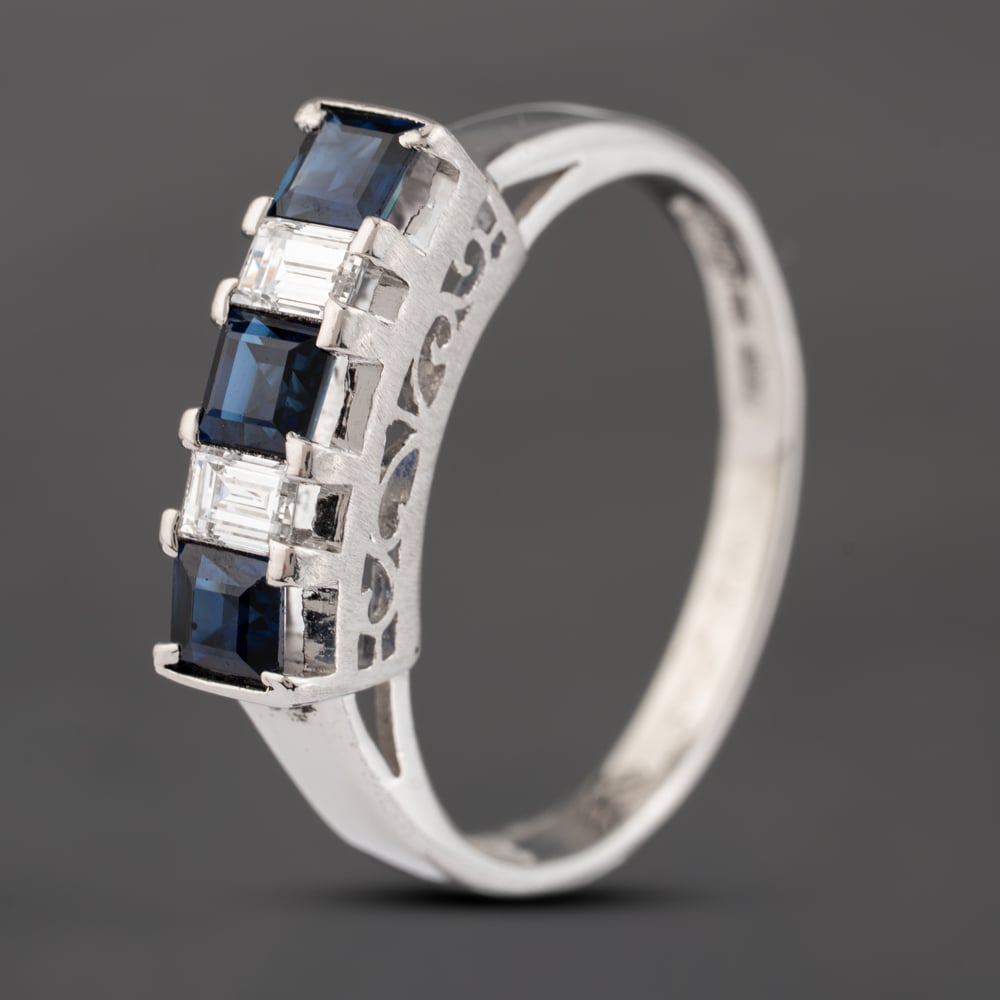 Click to view product details and reviews for Pre Owned Platinum 061ct Sapphire And 021ct Emerald Cut Diamond Five Stone Ring 43361148. Click to view product details and reviews for Pre Owned Platinum 061ct Sapphire And 021ct Emerald Cut Diamond Five Stone Ring 43361148.