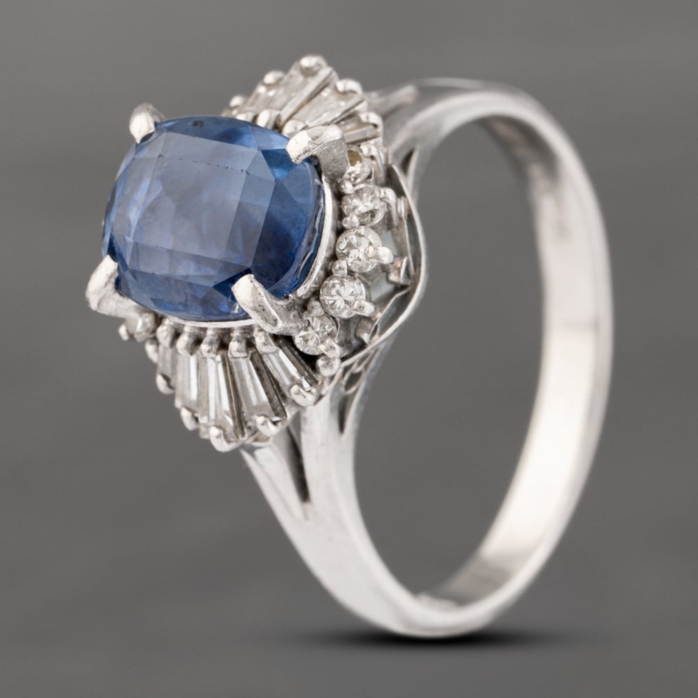 Click to view product details and reviews for Pre Owned Platinum 300ct Sapphire And 053ct Diamond Oval Cluster Ring 43361169. Click to view product details and reviews for Pre Owned Platinum 300ct Sapphire And 053ct Diamond Oval Cluster Ring 43361169.