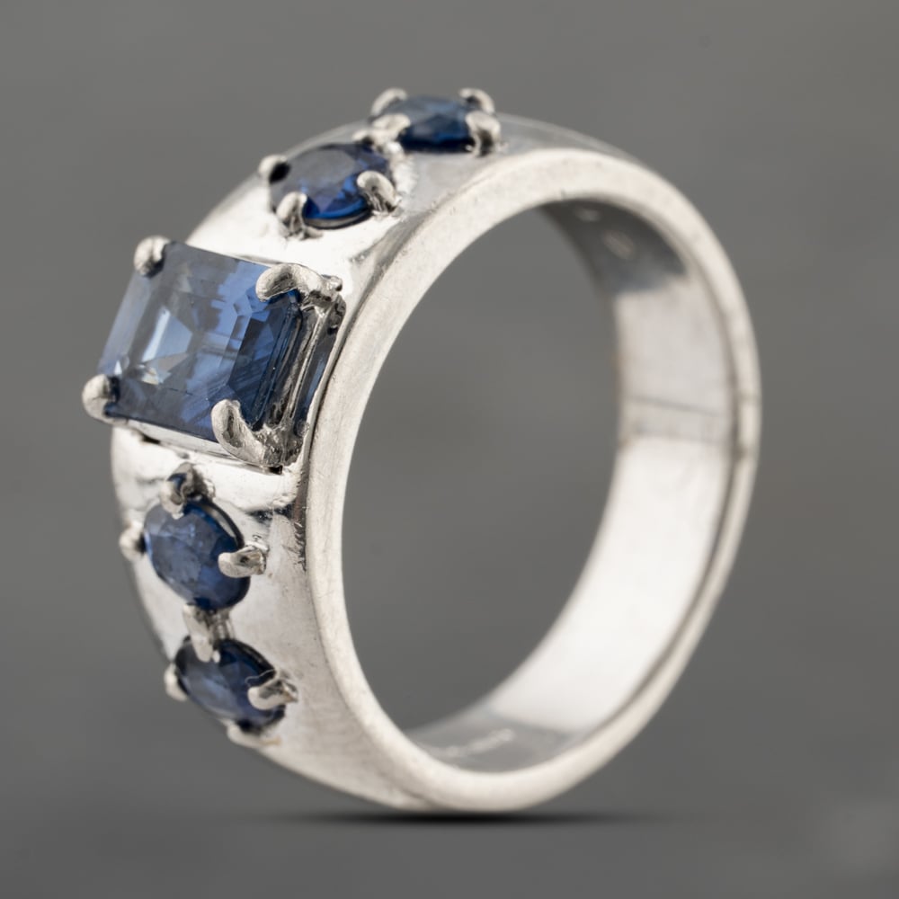 Click to view product details and reviews for Pre Owned Platinum 219ct Sapphire Graduated Five Stone Ring 43361177.