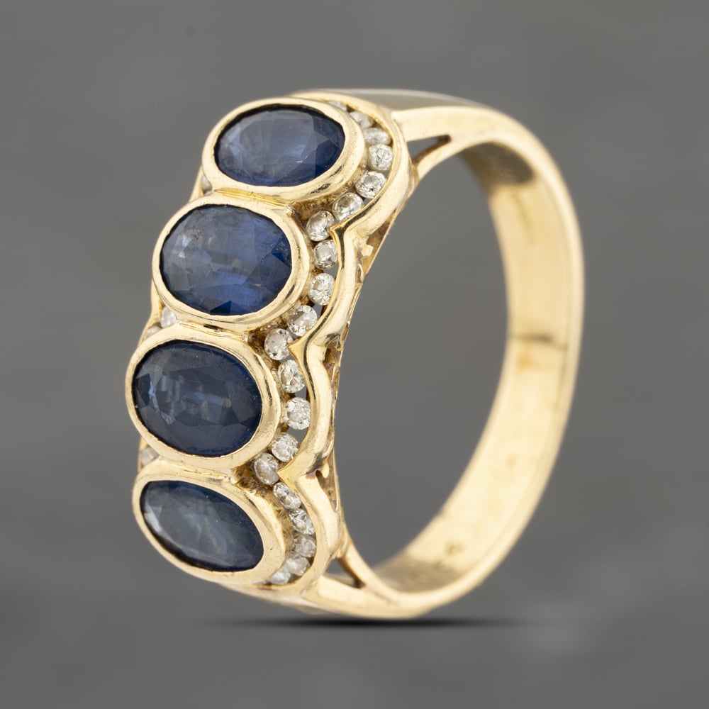 Click to view product details and reviews for Pre Owned 14ct Yellow Gold Sapphire And 025ct Diamond Multi Cluster Ring 43361178. Click to view product details and reviews for Pre Owned 14ct Yellow Gold Sapphire And 025ct Diamond Multi Cluster Ring 43361178.