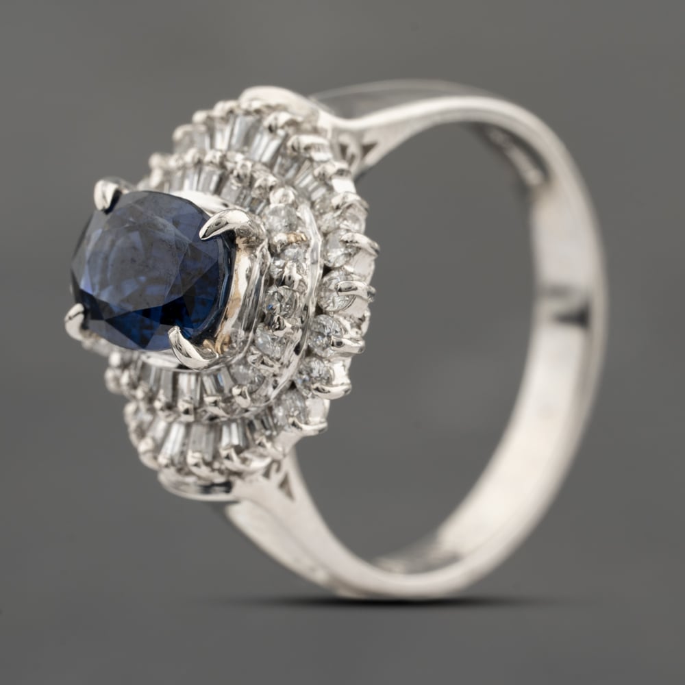 Click to view product details and reviews for Pre Owned Platinum 122ct Sapphire And 056ct Diamond Oval Cluster Ring 43361188. Click to view product details and reviews for Pre Owned Platinum 122ct Sapphire And 056ct Diamond Oval Cluster Ring 43361188.